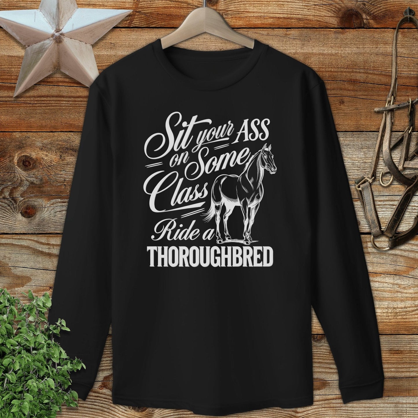 Ride a Thoroughbred Long Sleeve Tee