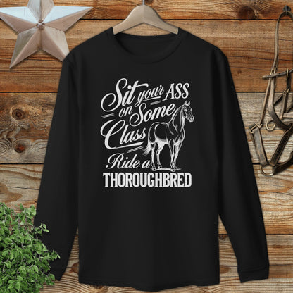 Ride a Thoroughbred Long Sleeve Tee