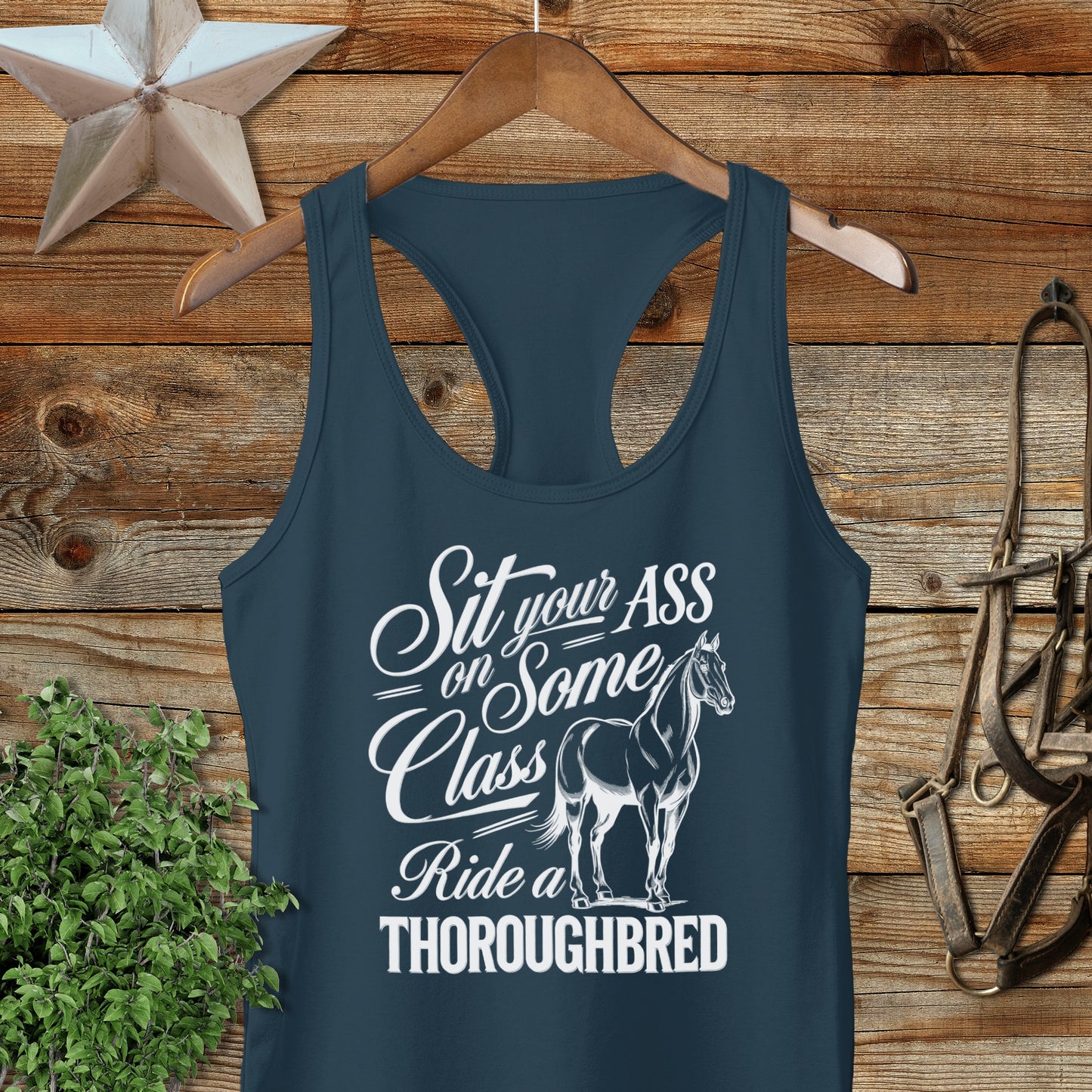 Ride a Thoroughbred Racerback Tank
