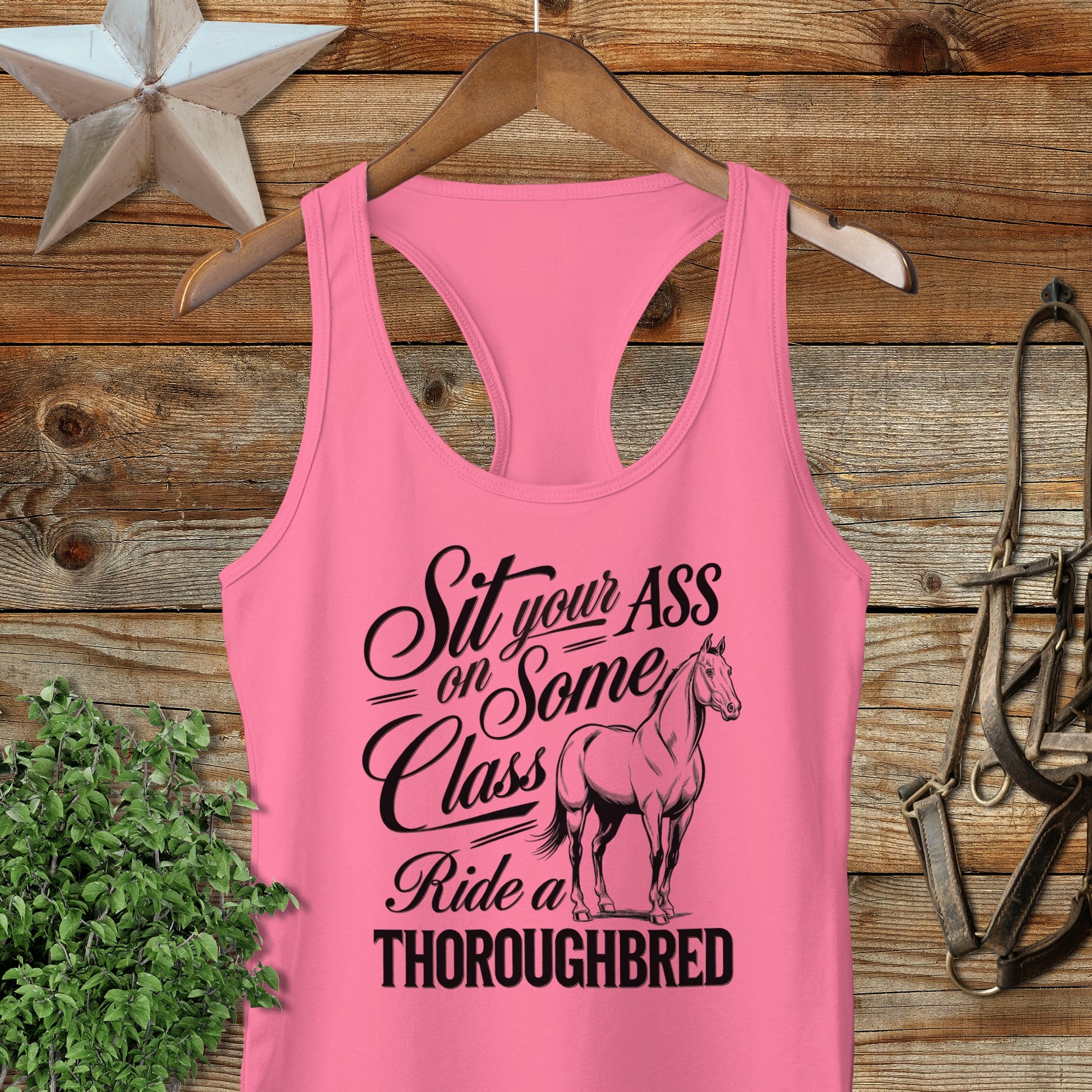 Ride a Thoroughbred Racerback Tank