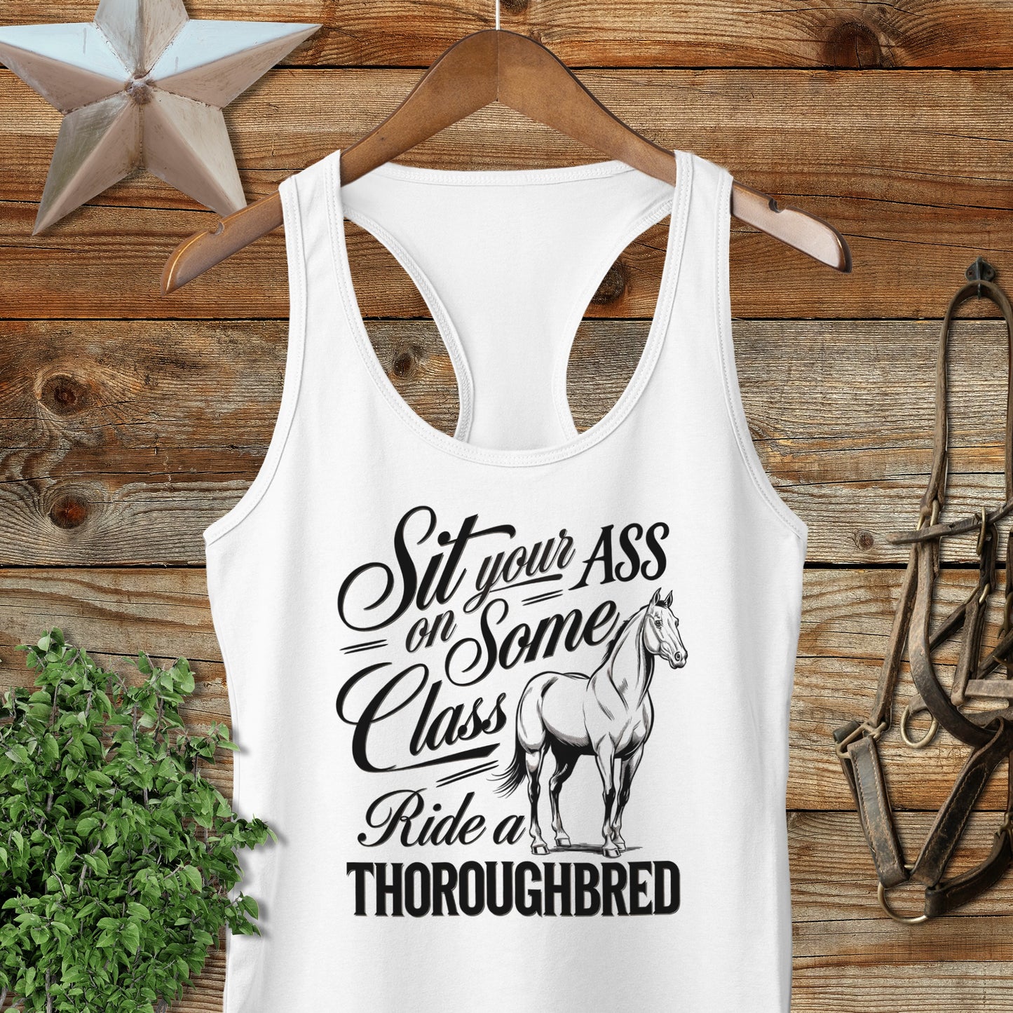 Ride a Thoroughbred Racerback Tank