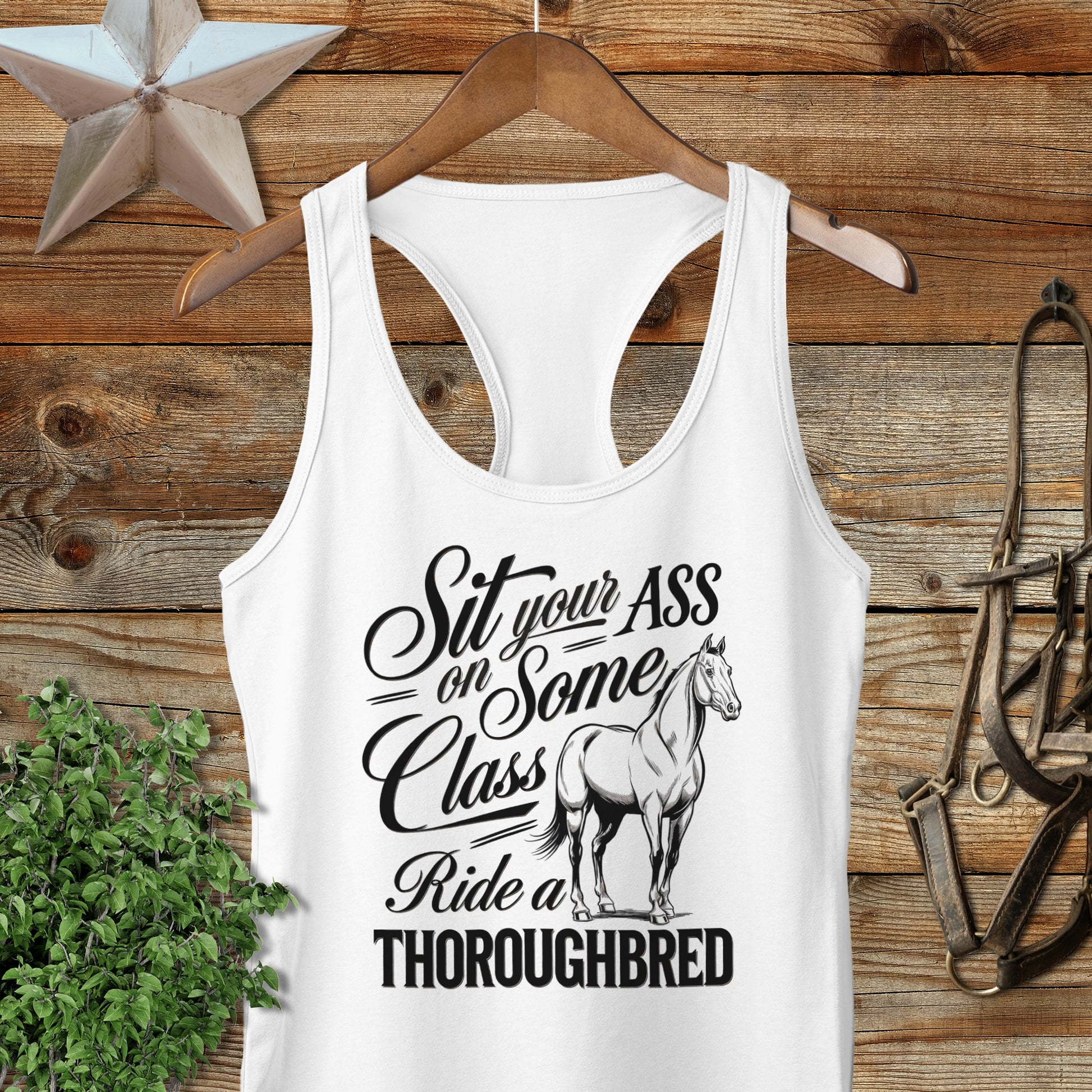 Ride a Thoroughbred Racerback Tank