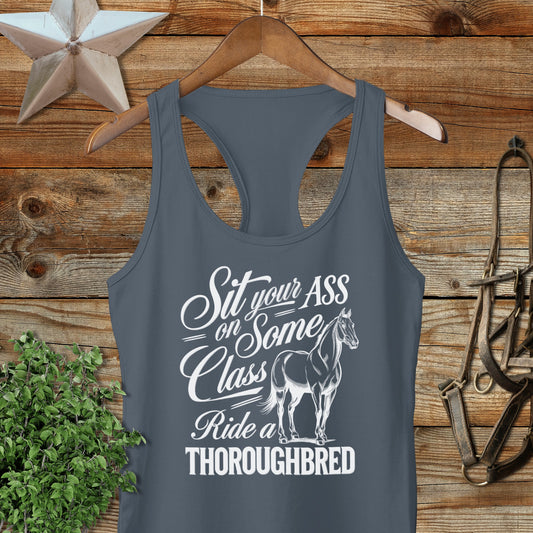 Ride a Thoroughbred Racerback Tank