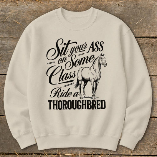 Ride a Thoroughbred Sweatshirt - Sand