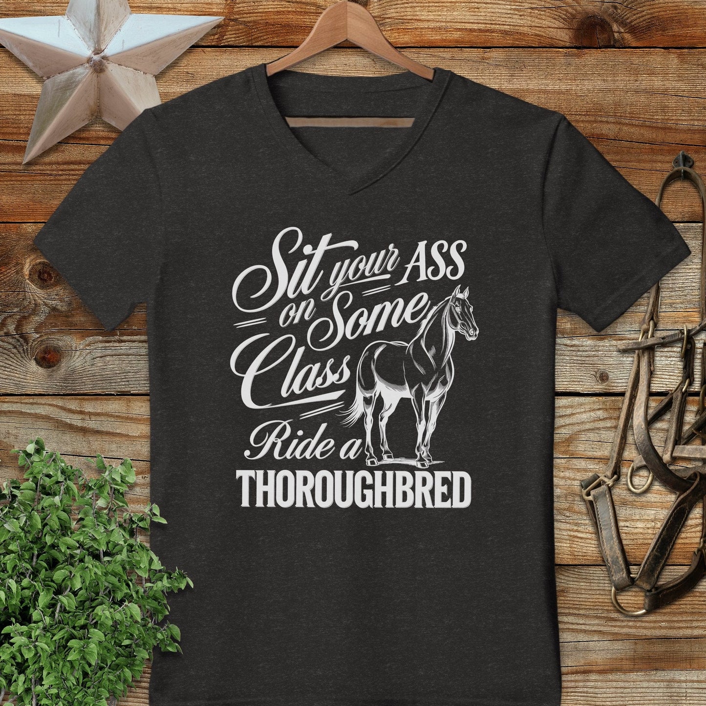Ride a Thoroughbred V-neck