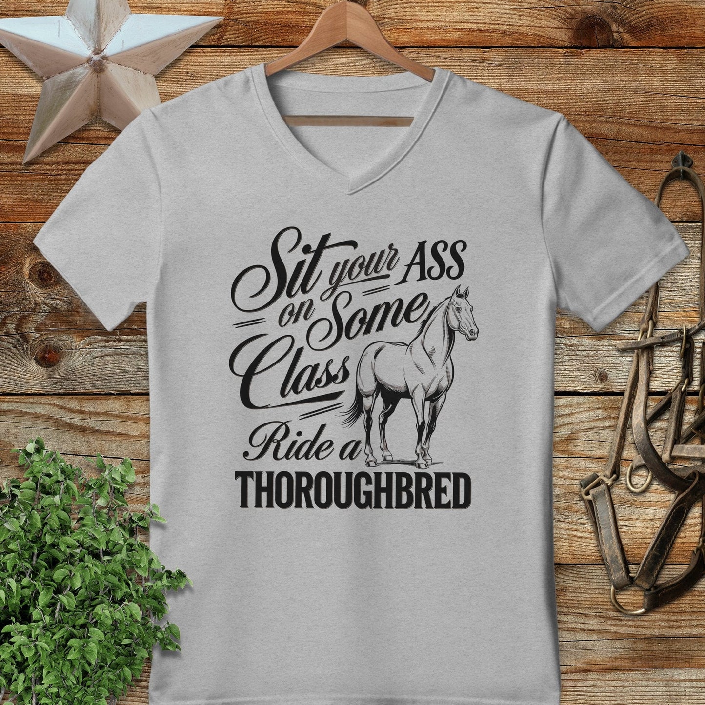 Ride a Thoroughbred V-neck