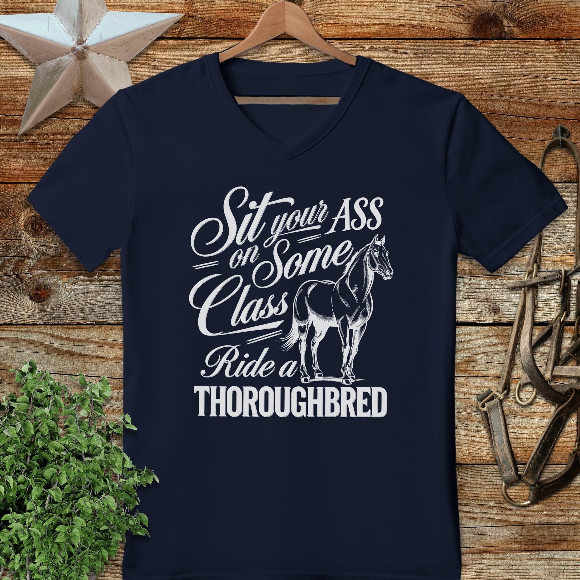 Ride a Thoroughbred V-neck