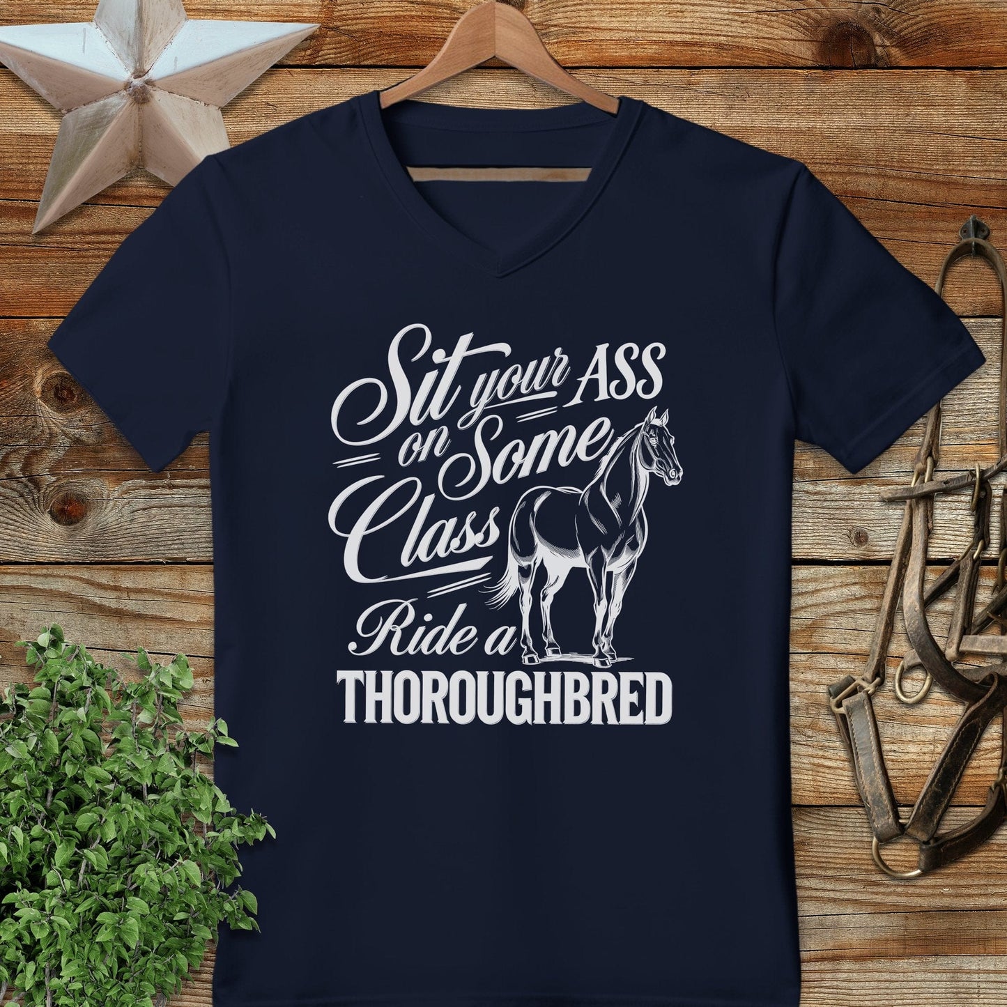 Ride a Thoroughbred V-neck