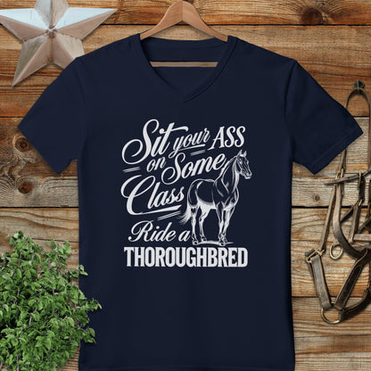 Ride a Thoroughbred V-neck