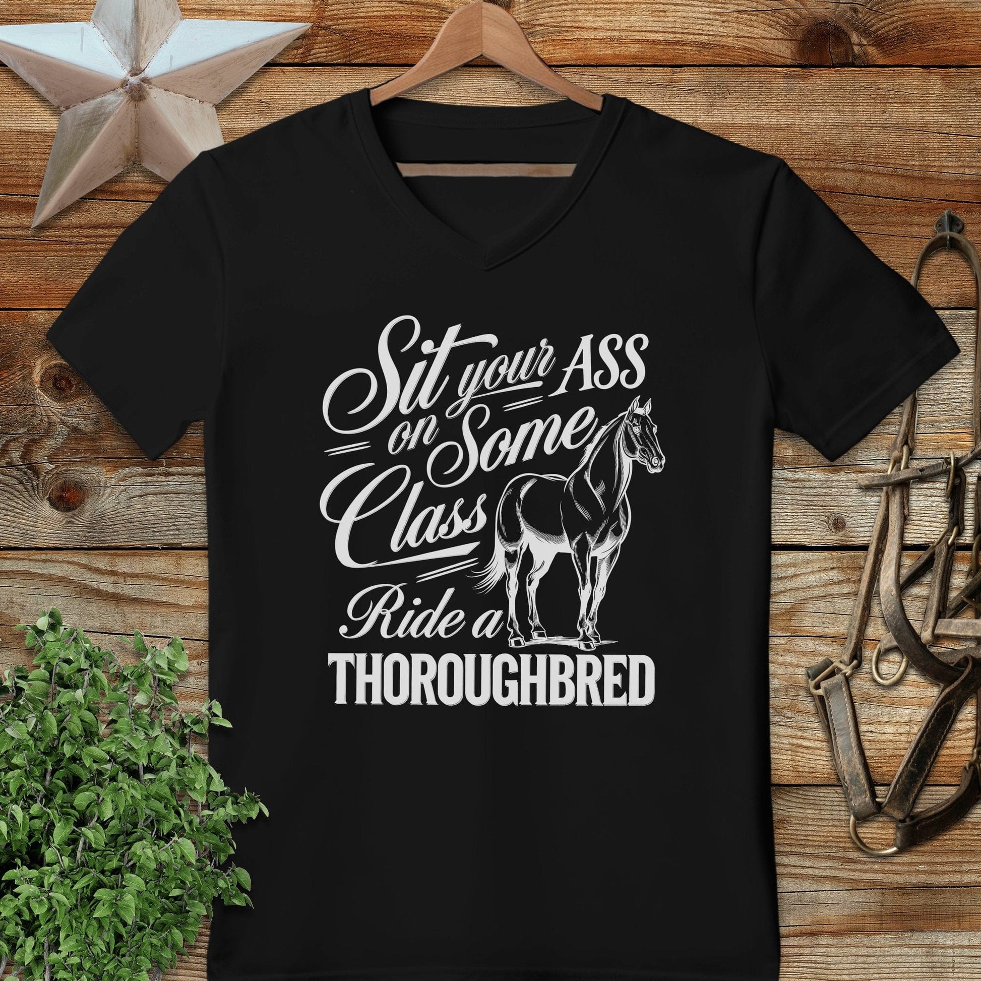 Ride a Thoroughbred V-neck