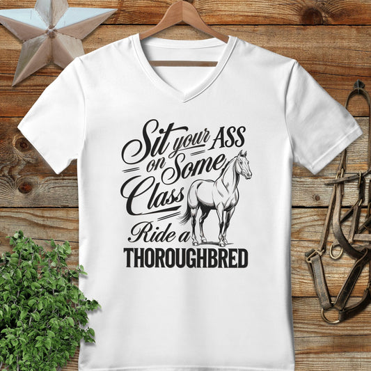 Ride a Thoroughbred V-neck