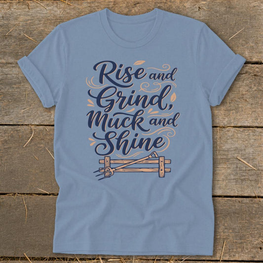 Rise  Grind Softstyle Tee - Steel Blue