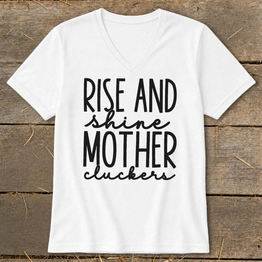 Rise and Shine V-neck - White