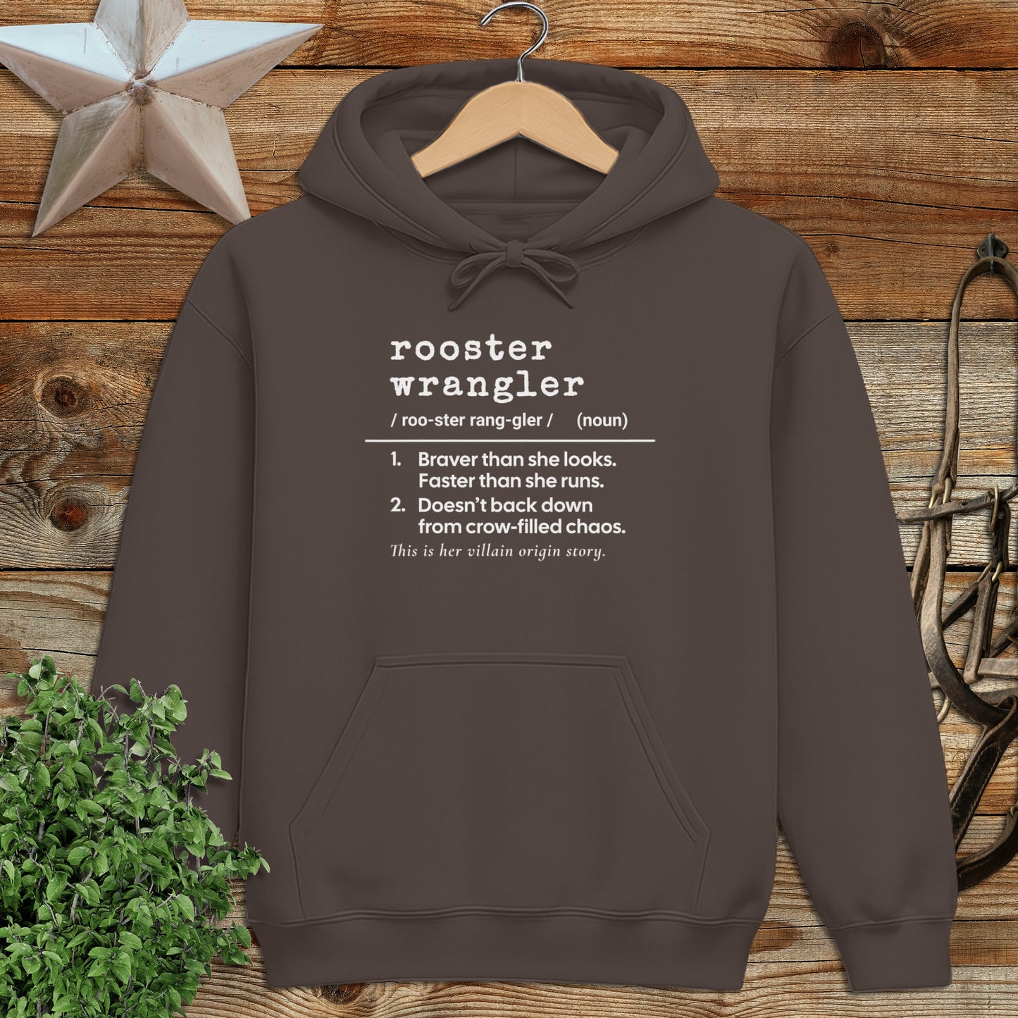 Rooster Wrangler Definition Hoodie