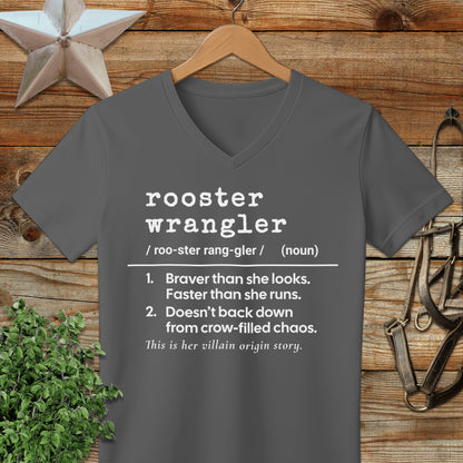 Rooster Wrangler Definition V-neck