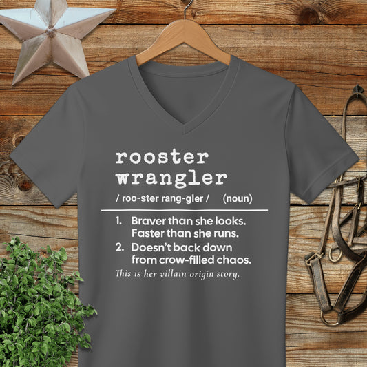 Rooster Wrangler Definition V-neck