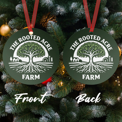 Rooted Acre Farm Metal Ornament