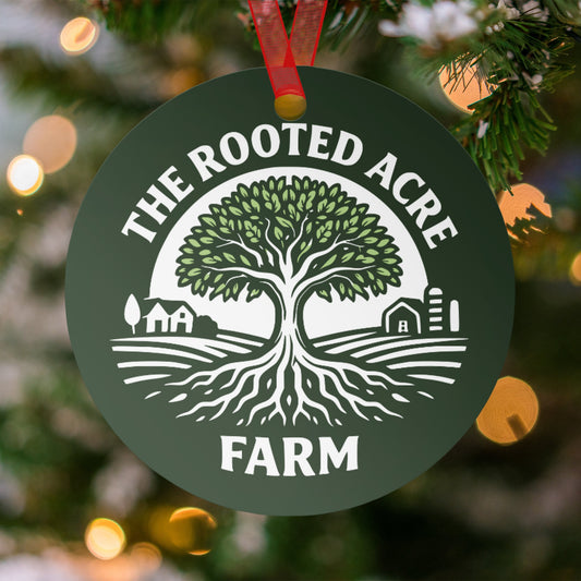 Rooted Acre Farm Metal Ornament