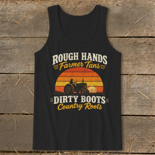 Rough Hands Tank Top - Black
