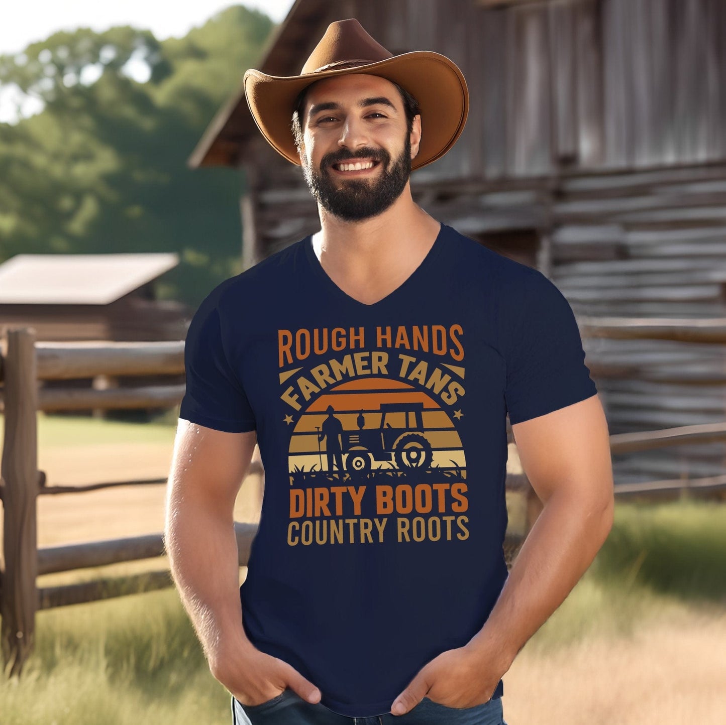 Rough Hands V-neck