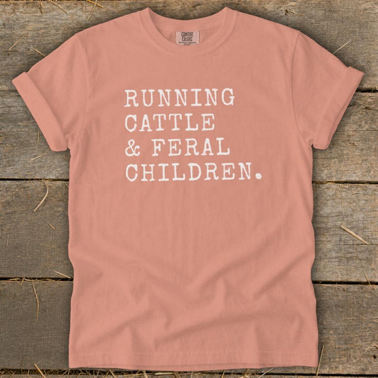Running Cattle  Feral Children Signature Tee - Terracotta