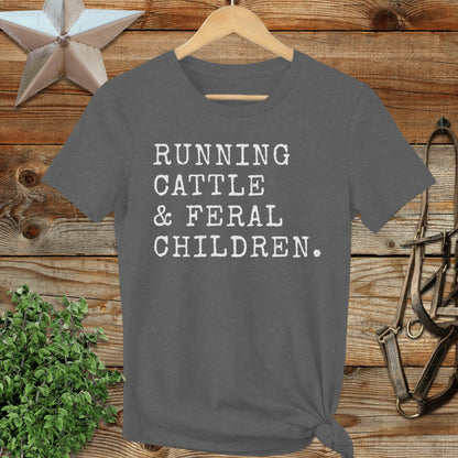 Running Cattle & Feral Children Ladies Tee