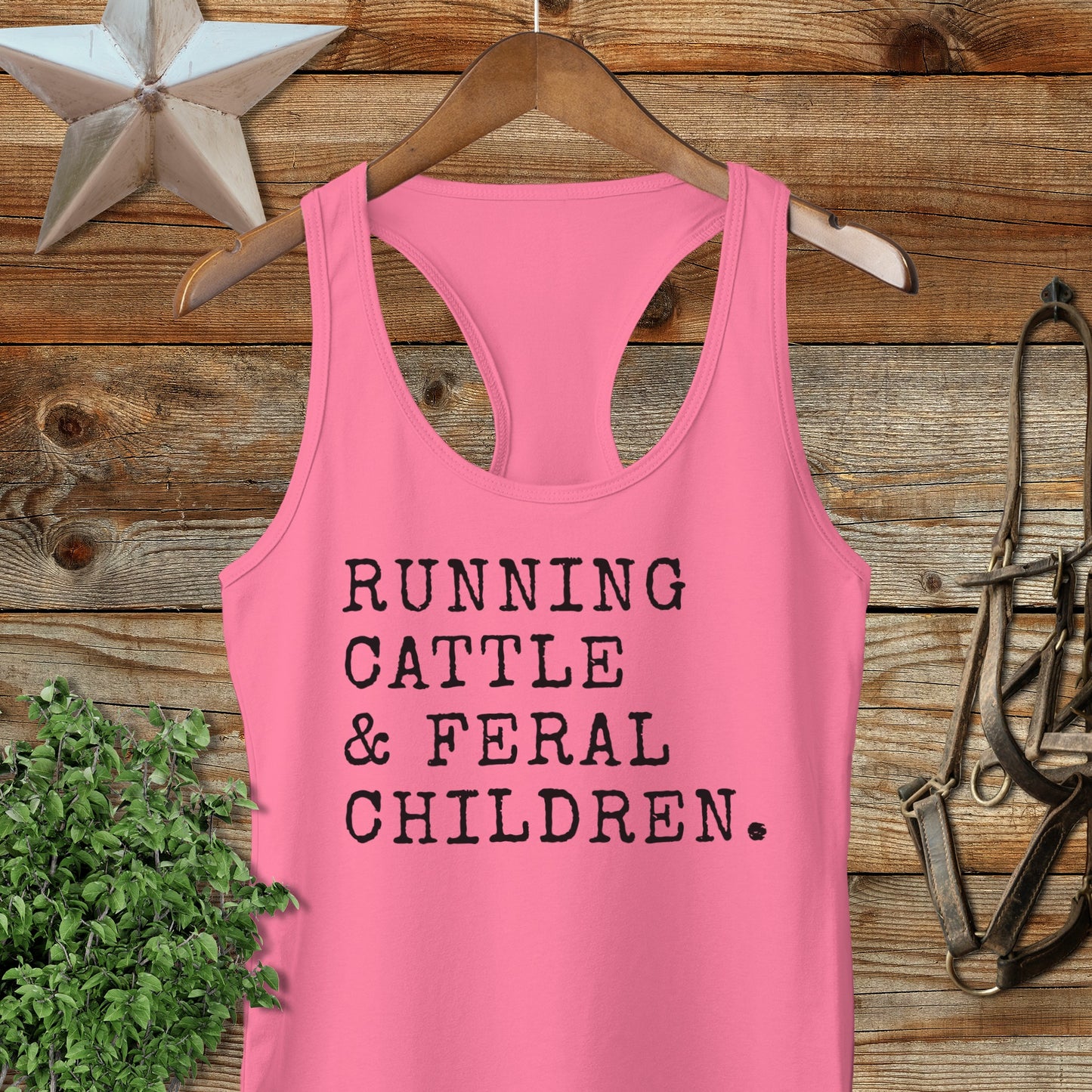 Running Cattle & Feral Children Racerback Tank