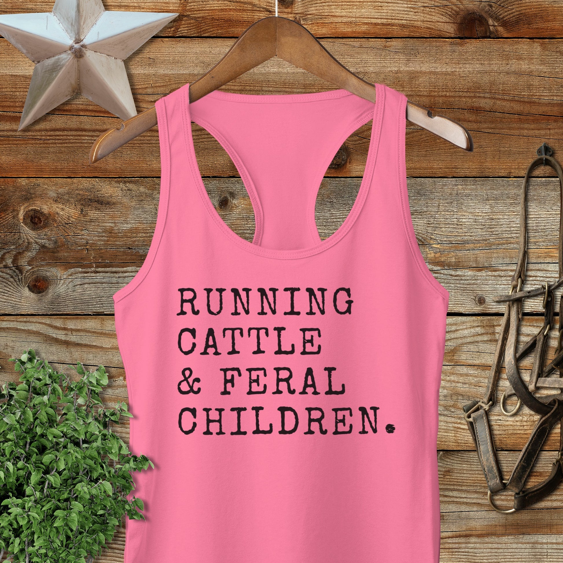 Running Cattle & Feral Children Racerback Tank