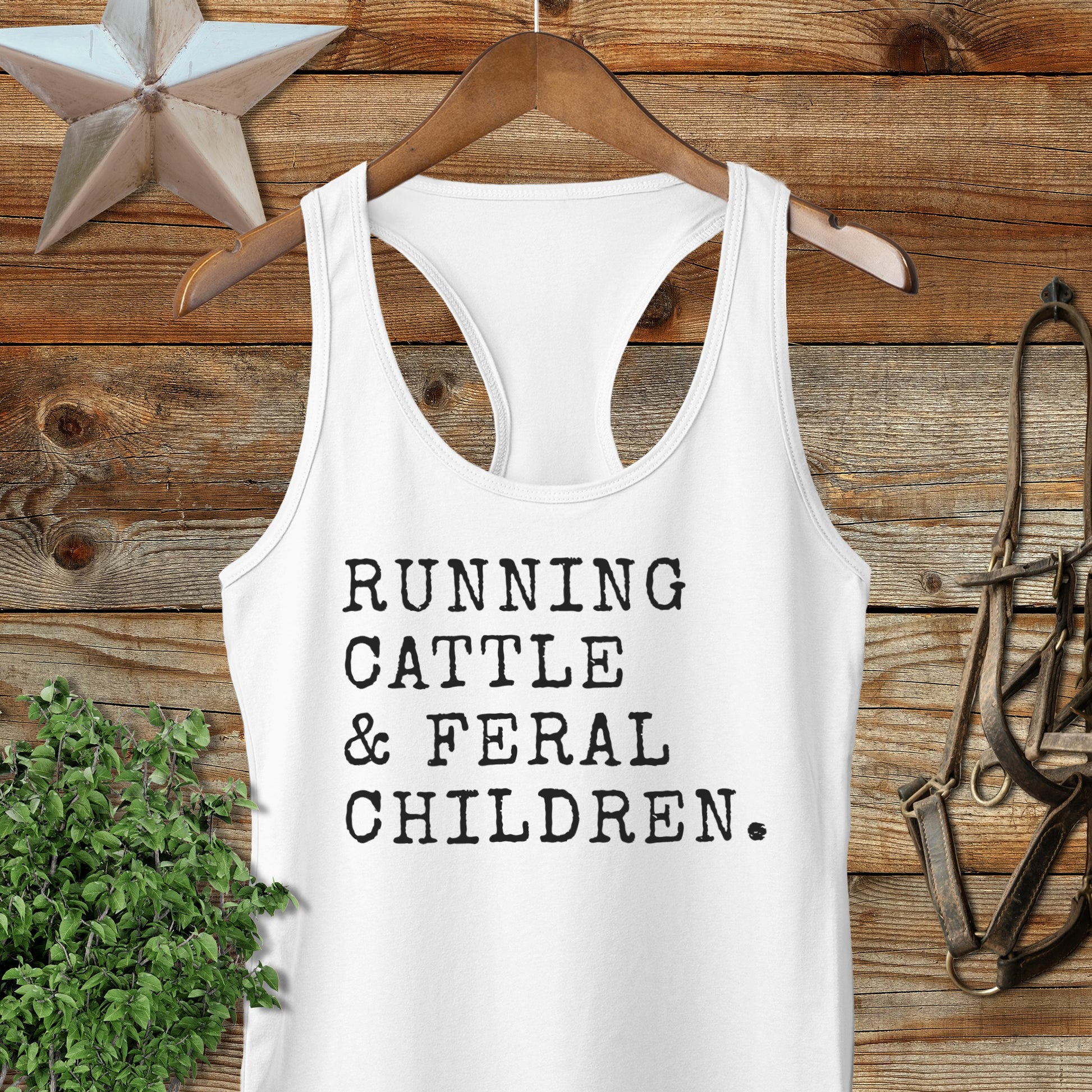 Running Cattle & Feral Children Racerback Tank