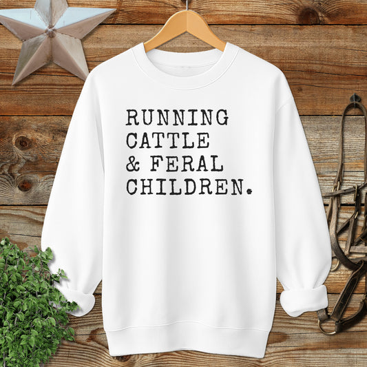 Running Cattle & Feral Children Sweatshirt