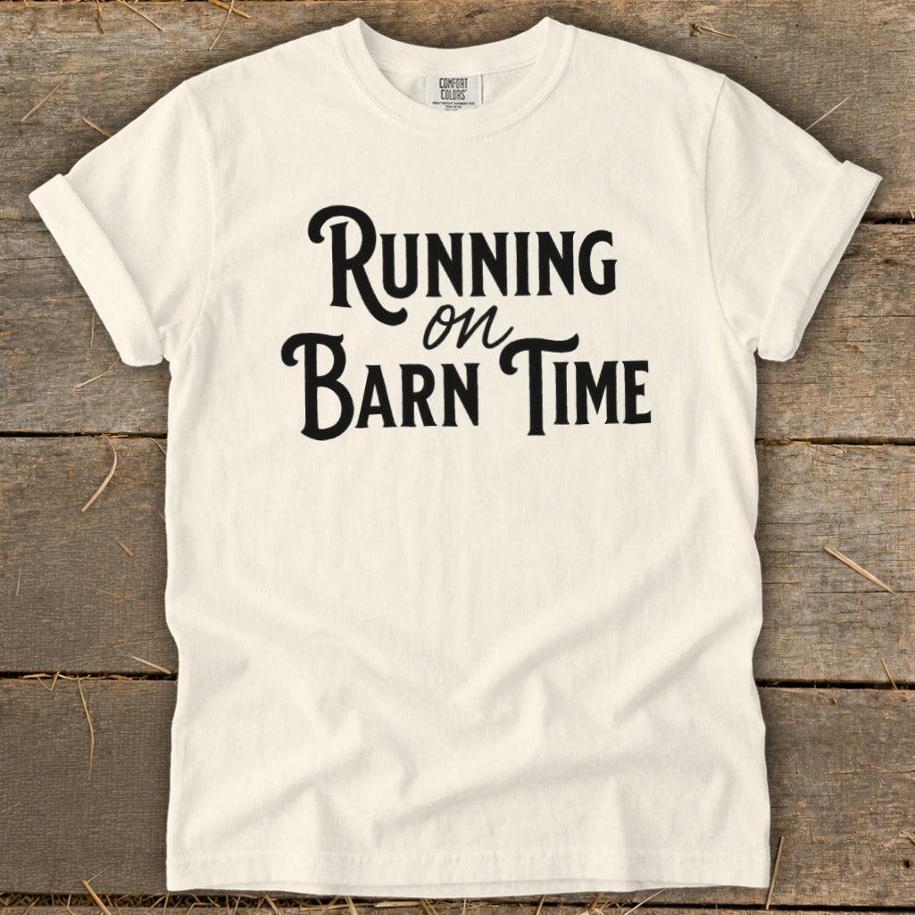 Running on Barn Time Signature Tee