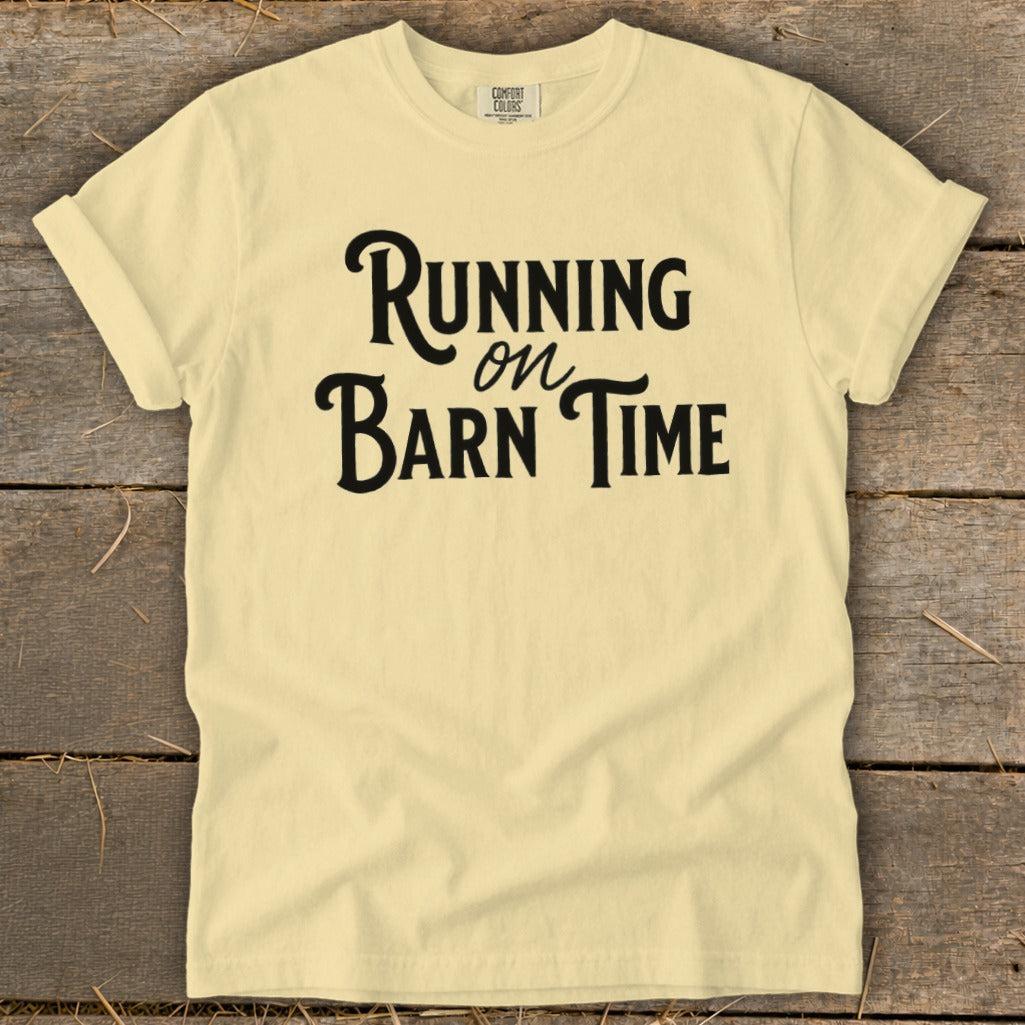 Running on Barn Time Signature Tee