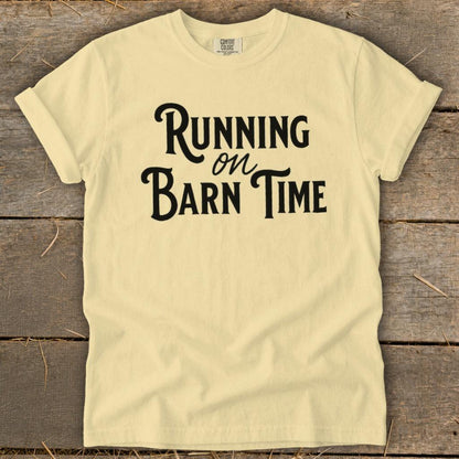 Running on Barn Time Signature Tee