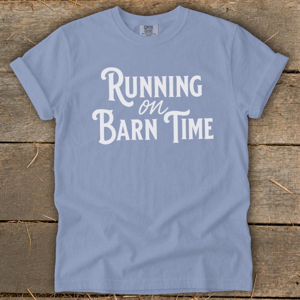 Running on Barn Time Signature Tee