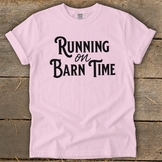 Running on Barn Time Signature Tee