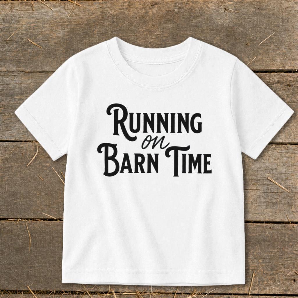 Running on Barn Time Toddler Tee