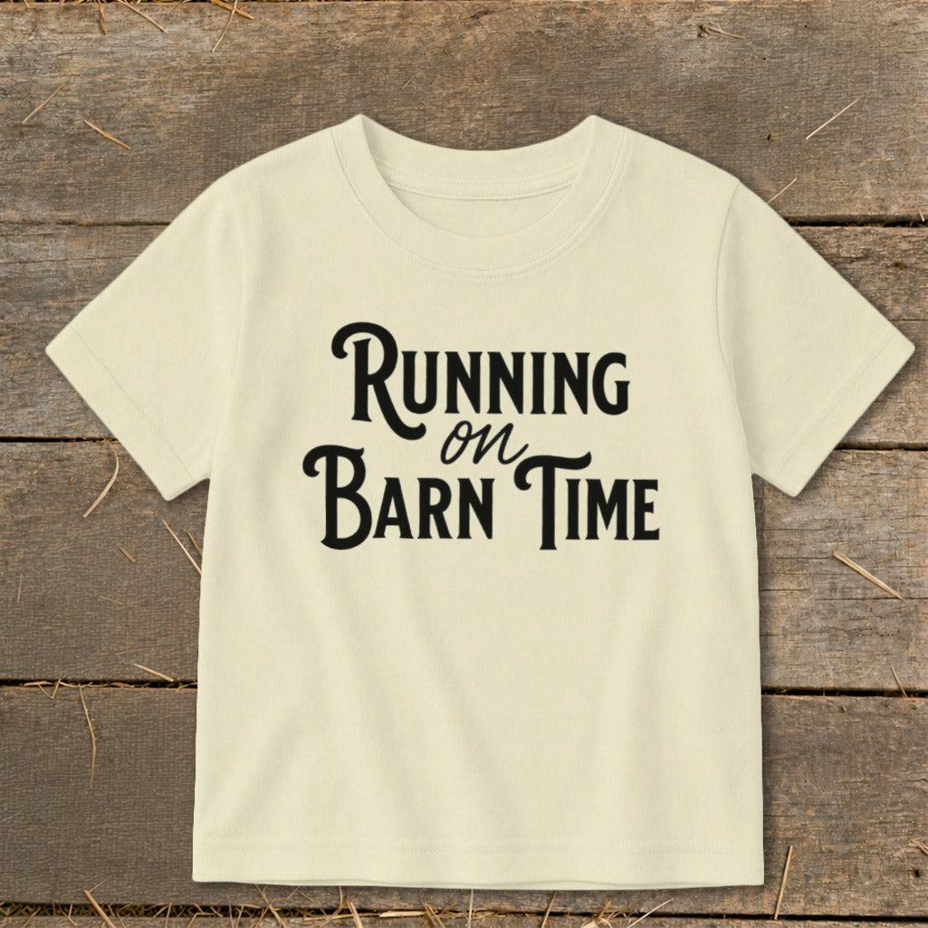 Running on Barn Time Toddler Tee