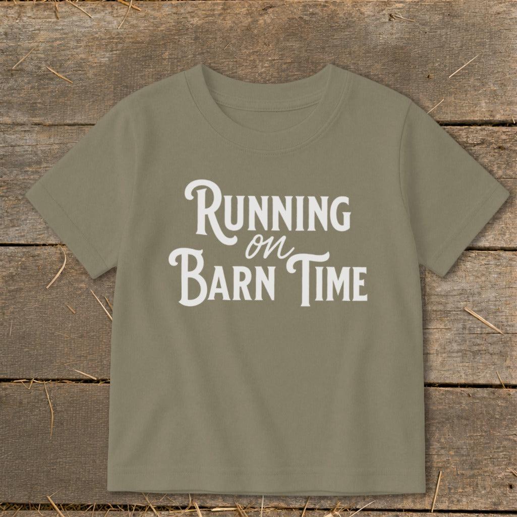 Running on Barn Time Toddler Tee