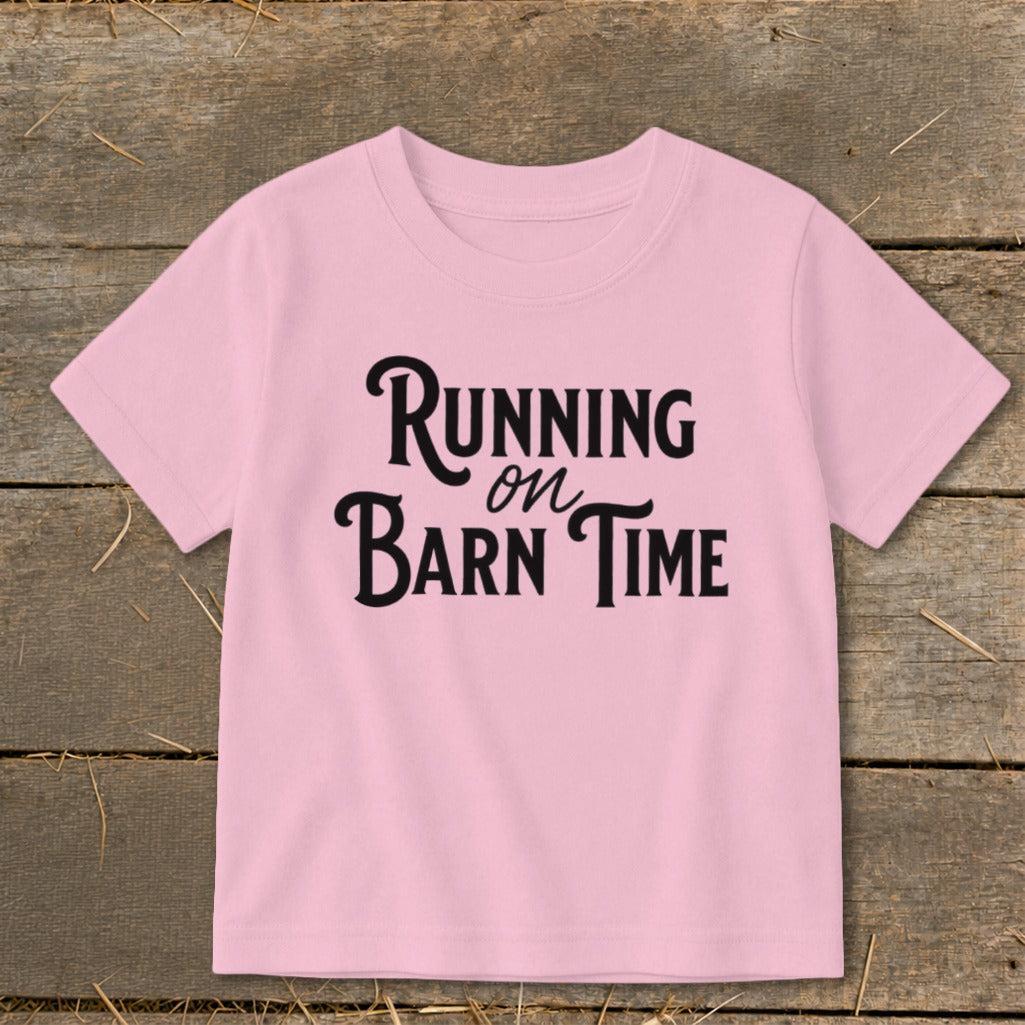 Running on Barn Time Toddler Tee