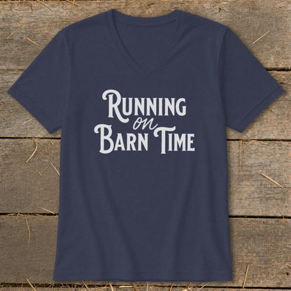 Running on Barn Time V-neck