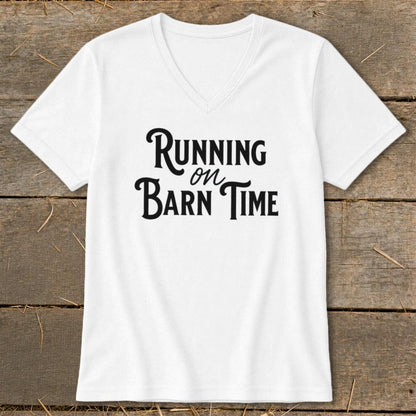 Running on Barn Time V-neck