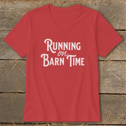 Running on Barn Time V-neck
