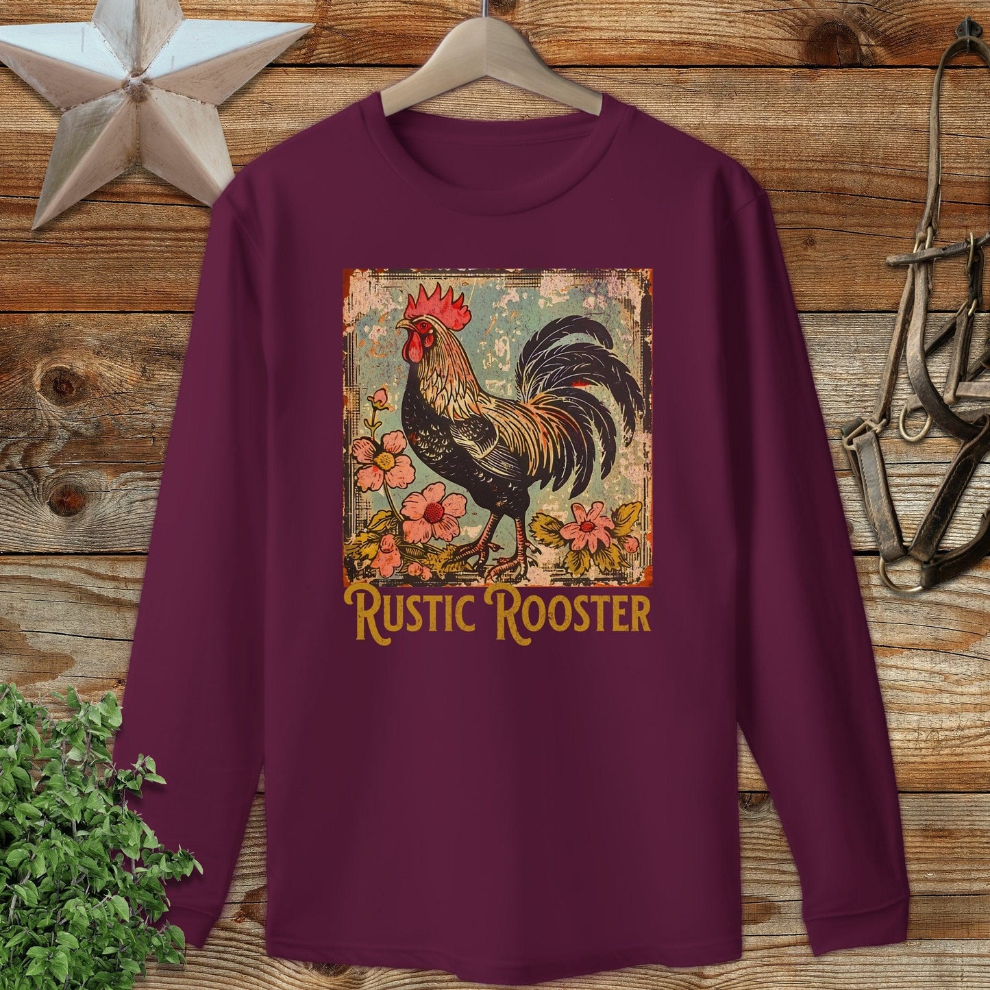 Rustic Rooster Long Sleeve Tee