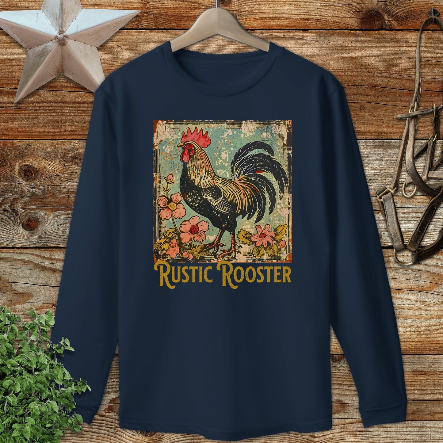 Rustic Rooster Long Sleeve Tee
