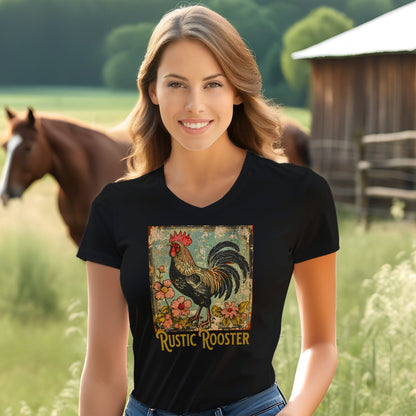 Rustic Rooster V-neck