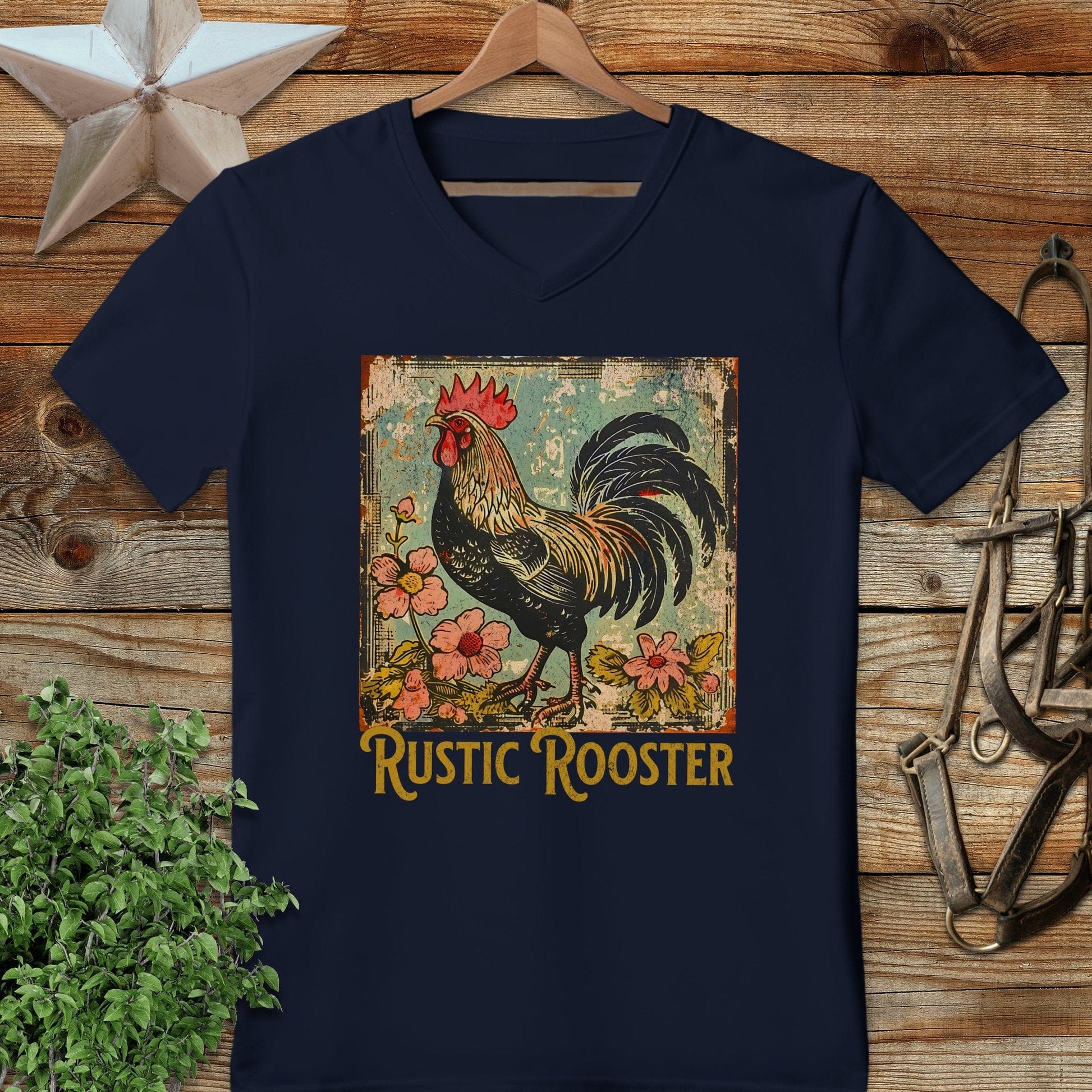 Rustic Rooster V-neck