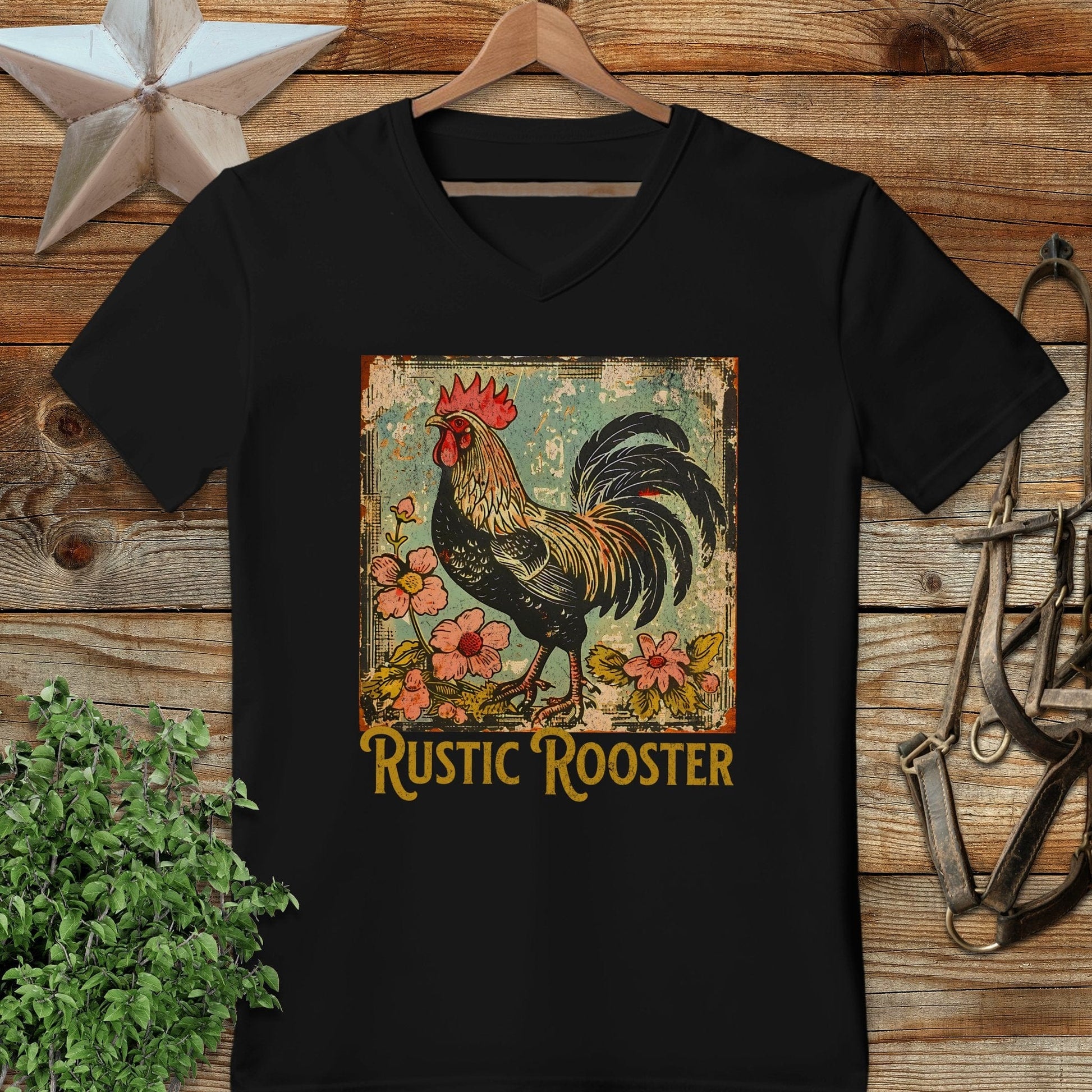 Rustic Rooster V-neck