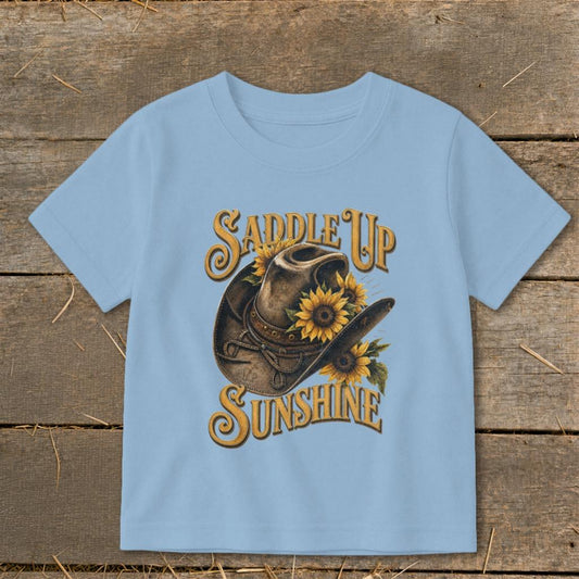 Saddle Up Sunshine T-Shirt Toddler - Light Blue