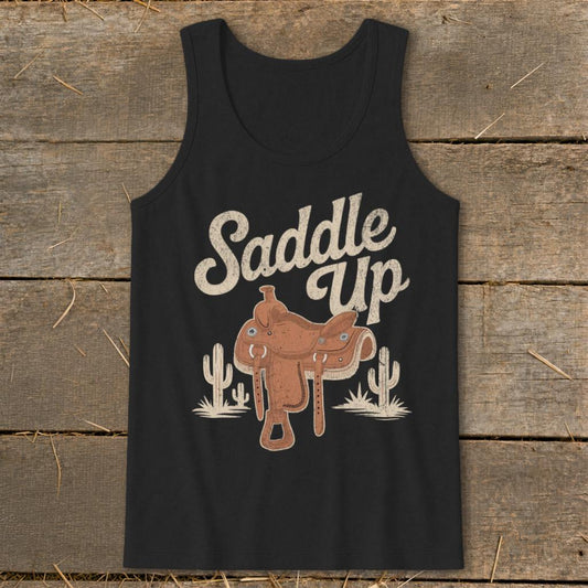 Saddle Up Tank Top - Black