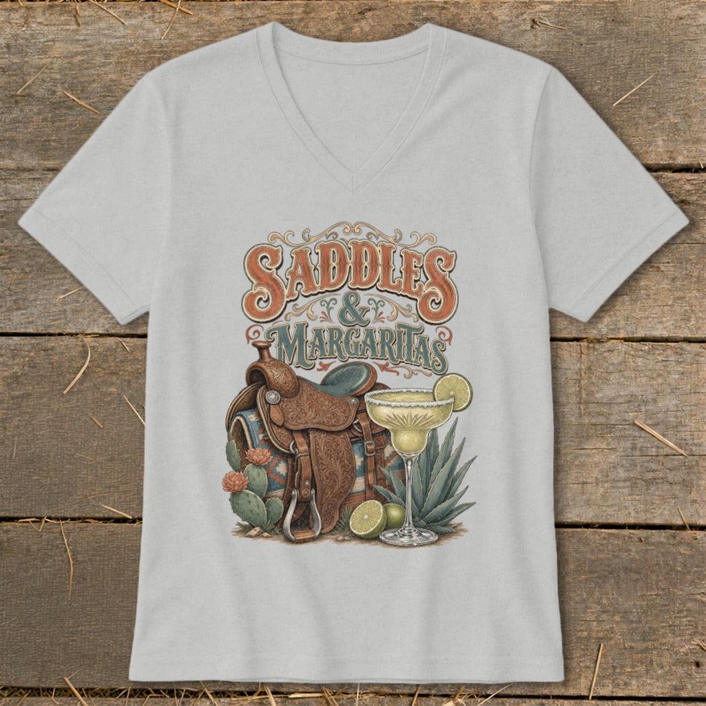 Saddles & Margaritas V-neck